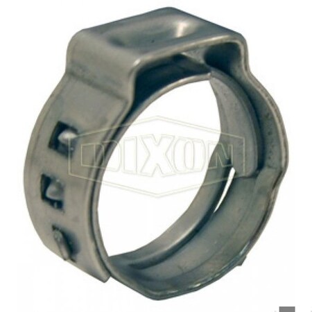 Dixon Ear Pinch-On Clamp, 13/16 in Nominal, 0.701 Closed dia x 0.827 in Open dia, 304 SS, Domestic 1029